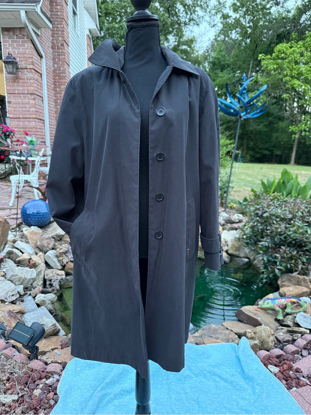 London Fog Navy Blue Lined Coat